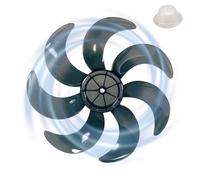 Fan Blade Replacement - Universal 12 & 14 Inch | 7-Blade Design with Nut