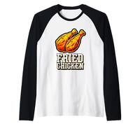Fan Club Delizioso Pollo Fritto Maglia con Maniche Raglan