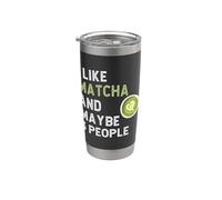 Fan del tè verde Matcha: Mi piace il Matcha e forse 3 persone Bicchiere termico in acciaio inox doppia parete