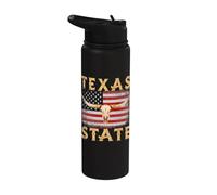 Fan del Texas State Pride dal 1845 Stainless Steel Insulated Water Bottle