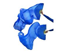 fan della danza cinese, 1 paio/1 pz Danza Del Ventre Velo A Ventaglio Di Seta Bambù Fatti A Mano Tinto Prestazioni Multicolor 120-250x90 cm(1pair-type 11,180x90cm)