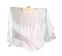 fan della danza cinese, Accessorio for costume da ventaglio for danza del ventre for donna 2 pezzi 51-86 cm(61cm(31 30cm),1right 1 left)