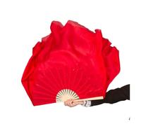 fan della danza cinese, Velo da ventaglio in seta for danza del ventre donna pieghevole in bambù fatto a mano 2 pezzi 41-86 cm a doppia faccia(61cm(31 30cm),2pcs right hand)