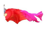 fan della danza cinese, Ventaglio di danza del ventre Veli seta a doppia mano Multicolori Dimensioni multiple Vero e(Color 6,210cm Silk)