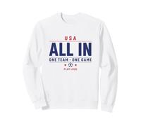 Fan di Calcio 2026 USA all in One Team One Gioco Giocare Forte Felpa