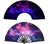 Fan di FoldingKung Fu, ventilatore variopinto del panno di effetto fluorescente di stampa dell'inchiostro, Bone di bambù per il festival