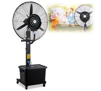 Fan di nebulizzazione a 22in Pesanti 22in - Ventola Esterna oscillante Portatile, Grande Soluzione di Raffreddamento Commerciale per Patio, Giardini ed Eventi - Design Nero e Durevole