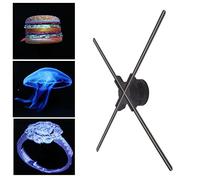 Fan di Ologramma 3D con WiFi, Proiettore 3D HOTROD HD Tree di Natale Olografico LED 52 Cm Display a Schermo Grande 1600x624 Risoluzione, Controllo delle App per Negozi, (Spina