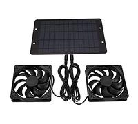 Fan di pannelli solari, kit ventilatore a pannello solare 10w 12V a serra impermeabile di scarico multifunzionale per le serre capannone case per animali domestici