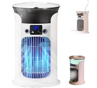Fan di scrivania a 180 ° oscillazione a 3 livelli ventola torre nebbia fine con serbatoio dell'acqua da 880 ml USB ricarica 20 dB 7 colori di illuminazione ABS Cooler per casa, ufficio oscillante