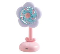 Fan Di Scrivania Tranquilla - Flower Piccole Ventilatori Per Il Raffreddamento Della Camera Da Letto | Circulatore Ad Aria Con Luce Notturna E 2 Marce Per Ragazze Donne Viaggiare In Camicia Da Picnic