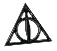 Fan Emblems Harry Potter Distintivo per auto 3D Doni della Morte Simbolo (Nero Cromo)
