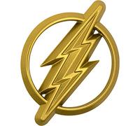 Fan Emblems The Flash 3D Distintivo per Auto - Logo Classico (Cromo Oro)