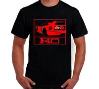 Fan F40 Sport Car Memory Cool Fine Art T-Shirt Graphic Mens Basic Black Unisex Cotton Casual Tee L
