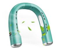 Fan for Neck 5 Speeds Quiet Bladeless Foldable Rechargeable Gear with LED