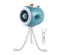 Fan For Stroller - Stroller Fan | 3 Wind Speed Rotatable | Quiet Handheld Fan | Rotatable LED Light For Kids Teens Adults Travelers Daycare Daily Walks Summer Travel Beach Park Shopping Camping Home
