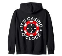 Fan Gambling It´s Casino O´Clock Casino Felpa con Cappuccio