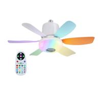 Fan intelligenti Mocha - ventilatore da soffitto moderno con luce | Ventaglio di altoparlanti musicali Fan Mount | Fan intelligenti Mocha per interni ed esterni | Ventilor silenzioso a 3 velocità