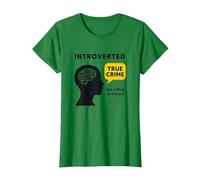Fan introverso del Vero crimine disposto a discutere della Maglietta Grafica Maglietta, Donna, Verde Mela, XS