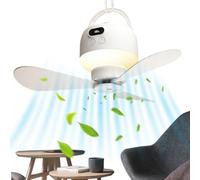 Fan Light - 1200mAh Rechargeable Fans with Light and Remote for Camping