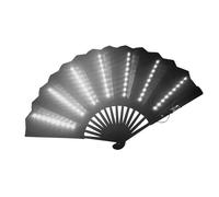 Fan Portable with Light - Festival Folding FanS, Party Accessories, Multipurpose LED Folding Fan For Performances, Belly Dancing, Cosplay, Dance Shows, Concerts, Outdoor Events, Music Festival,