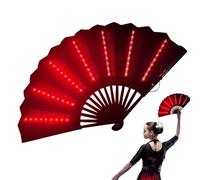 Fan Portable with Light - Festival Folding FanS, Party Accessories, Multipurpose LED Folding Fan For Performances, Belly Dancing, Cosplay, Dance Shows, Concerts, Outdoor Events, Music Festival,