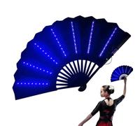 Fan Portable with Light - Festival Folding FanS, Party Accessories, Multipurpose LED Folding Fan For Performances, Belly Dancing, Cosplay, Dance Shows, Concerts, Outdoor Events, Music Festival,