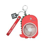 Fan portatile, ventilatore USB, ventilatore a mano, dinosauro cartone animato piccolo ventola elettrica portatile ricaricabile ricaricabile USB Student Manual Mini Small Fan Female/Green, Red Mini