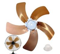 Fan Propeller Replacement - Cooling Blade Assembly for Table Wall and Floor Fans | Aluminum 5 Leaf Design with Nut Cap, Air Circulation Component for Bedroom Indoor Outdoor Spaces, 14.17x14.17inch