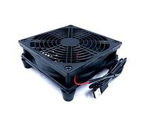 Fan router PC fai -da -te Più fresco tv Scatola wireless raffreddamento silenzioso silenzioso silenzioso DC 5V USB Potenza ventola da 120 mm 120x25mm 1 2 cm con Viti rete protettiva