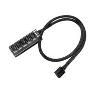 Fan Splitter, Computer Fan Hub, 4-Pin Compatibile Case Support Compact Size Lightweight Build Energy Booster Temperature Balance, Fan Hub for Efficient Cooling, Home
