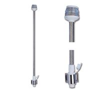 Fanale 12V 360° asta estraibile 100 cm a parete bianco