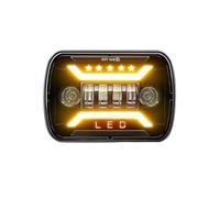 Fanale Anteriore Fari Anteriori LED Quadrati 5x7 Pollici Fari Anteriori 7x6'' Indicatori Direzione Per GMC Per Savana C2500 Per Suburban 1997-2012 Fari Fanali Anteriori(1piece)