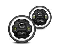 Fanale Anteriore Fari Anteriori Per Moto Faro Anteriore A LED 7 Pollici Faro Rotondo Con Abbaglianti/anabbaglianti Luce Diurna Indicatore Direzione Ambra E Moto Fari A LED Impermeabili IP67(2 pezzi)
