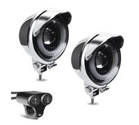 Fanale Anteriore Fari Anteriori Per Moto Per Suzuki Custom Bike Faretto Bianco Con Interruttore Lampada Ausiliaria Per Faro LED Per Moto 12V Angel Eye(2xLamp 1xSwitch)