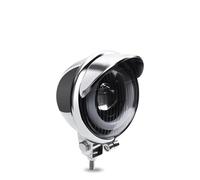 Fanale Anteriore Fari Anteriori Per Moto Per Suzuki Custom Bike Faretto Bianco Con Interruttore Lampada Ausiliaria Per Faro LED Per Moto 12V Angel Eye(1piece Chrome)