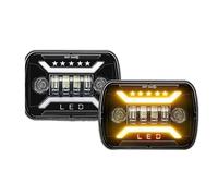 Fanale Anteriore Fari Anteriori Quadrati LED 5x7 Pollici Fari Anteriori 7x6'' Indicatori Direzione Per Jeep Per Wrangler Per Cherokee XJ 1984-2001 Fari Fanali Anteriori(2piece)