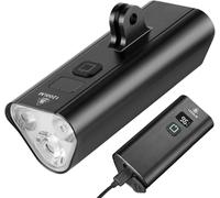 Fanale anteriore per bicicletta, ricaricabile, luminoso, in lega di alluminio, impermeabile, accessorio per ciclismo per guida notturna, donne, uomini, pendolari su strada, montagna, all'aperto