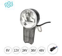 windmeile | Fanale Anteriore, Fanale A Led, Omologato Stvzo, E-Bike, Bici Elettrica, Pedelec, 24V/36V/48V, Spina SM-2A