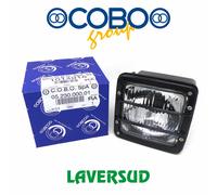 Fanale COBO Anteriore Quadrato Cornice Nera per Trattore a 2 Luci SX DX 1014916