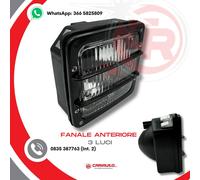 Fanale COBO Anteriore Quadrato Cornice Nera per Trattore a 3 Luci SX DX 05.160