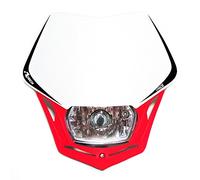 Fanale da moto, mascherina V-Face, universale, rosso/bianco, 35/35 W +