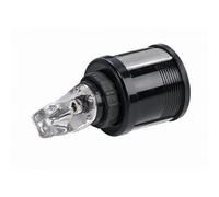 FANALE DHR 135° POPPA 10W POLICARBONATO NERO E INOX LUCE BIANCA STAFFA A PARETE