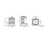 Fanale DHR rosso 360° Segnalazione - 1 PZ - 11.418.07 - 1141807
