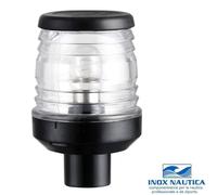 FANALE DI FONDA TESTA ALBERO 360° LUCE DI VIA NERA PER TUBO 20 MM BARCA