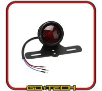 FANALE FARO STOP POSTERIORE LED MOTO CAFE RACER CUSTOM con PORTATARGA LUCE TARGA