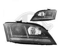 SET FARI Fanali anteriori tuning DESIGN audi TT DAYLIGHT 2006- 2010 NERO neri