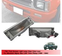 Fanale luce paraurti anteriore lente trasparente adatto a Mitsubishi L200 Tri...