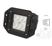 coppia fari Led Work Light Faro Da Lavoro jeep Rettangolare 12V 24V 12w