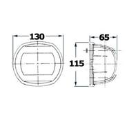 Fanale Maxi 20 inox bianco 135° 24V Segnalazione - 1 PZ Osculati - 11.411.84